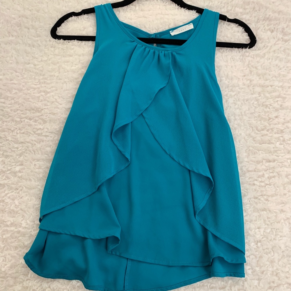 Flowy Turquoise Tank Top